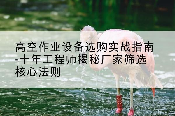 关岭剪叉式升降机厂家-高空作业设备选购实战指南-十年工程师揭秘厂家筛选核心法则